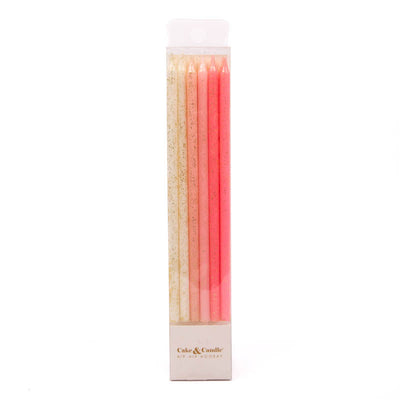 Pink Glitter Candles