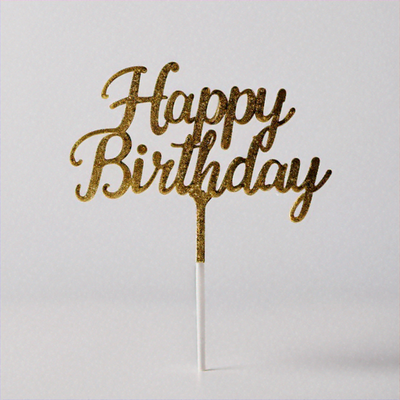 Happy Birthday - Gold