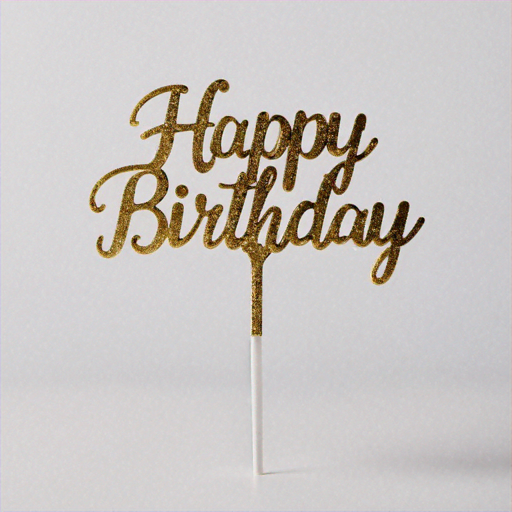 Happy Birthday - Gold