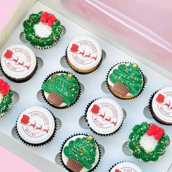 Branded Christmas Cupcakes