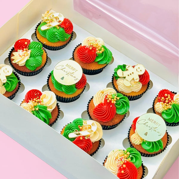Deluxe Christmas Cupcake Gift Box