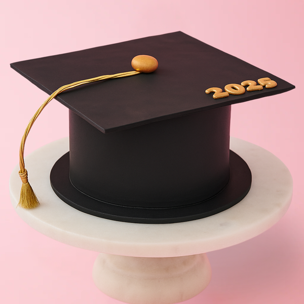 Caps Off Graduation Cake