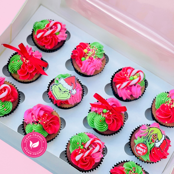 Grinch Cupcake Gift Box (Vegan)