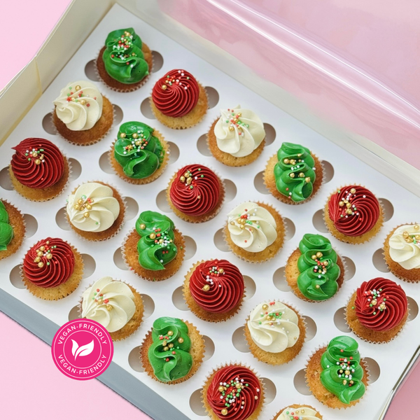 Mini Christmas Cupcakes (Vegan)