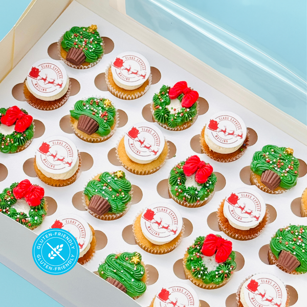 Mini Branded Christmas Cupcakes (GF)