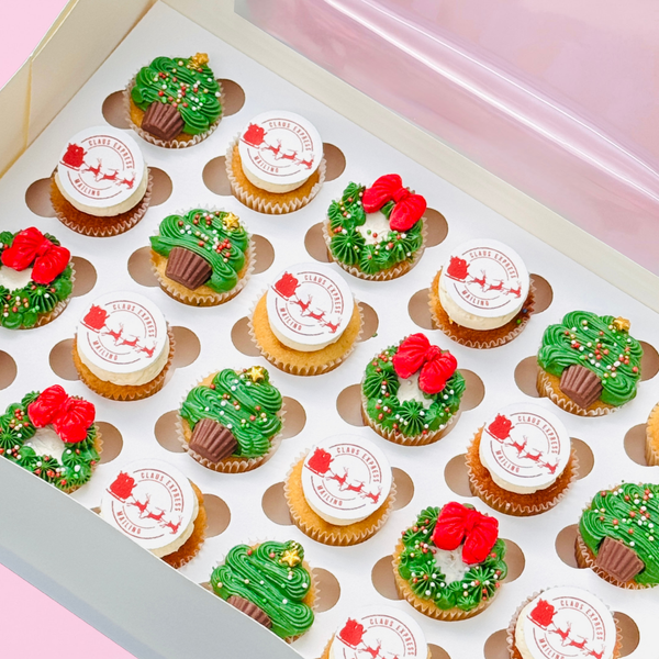 Mini Branded Christmas Cupcakes