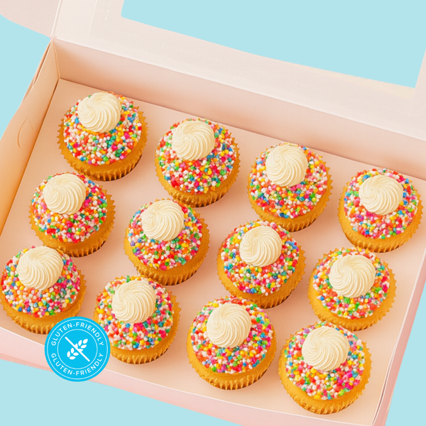 Fairy Bread Mini Cupcakes Cupcakes (GF)