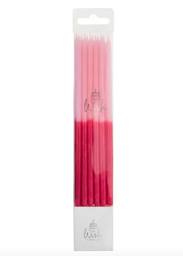 Tall Pink Birthday Candles