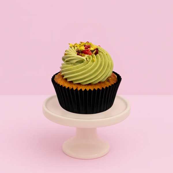 Pistachio & Raspberry Cupcake