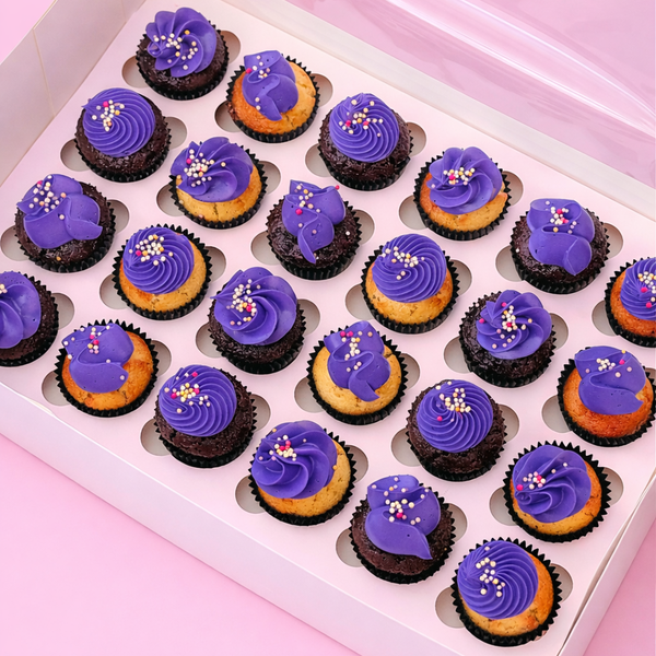 Mini Purple Cupcakes