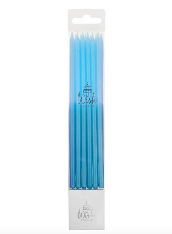 Tall Blue Birthday Candles