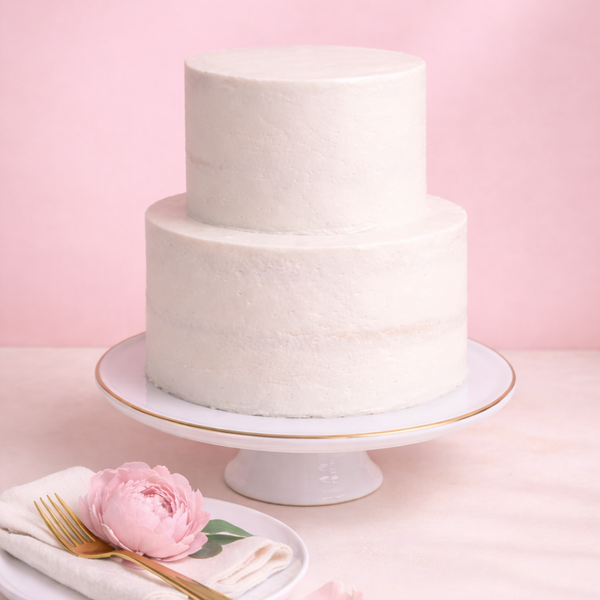 Two-Tier Semi Naked Wedding Cake